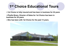1st Choice Educational Tours - West Irondequoit Central
