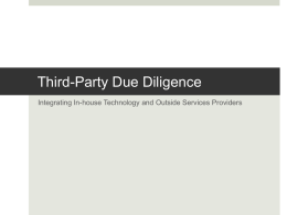Third-Party Due Diligence