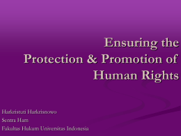 Ensuring the Protection & Promotion of Human Rights