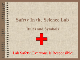 Safety In the Science Lab - Broken Arrow Public Schools