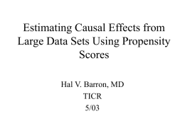 Estimating Causal Effects from Large Data Sets Using