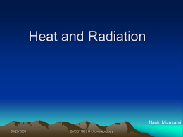 Radiation and Heat - University of Utah