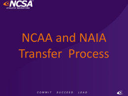 NCAA and NAIA Transfer Process - NCSA | Play Sports in College