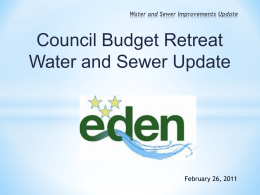 Water and Sewer Projects Update - E