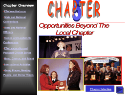 Chapter 5 Individual Awards and Opportunities