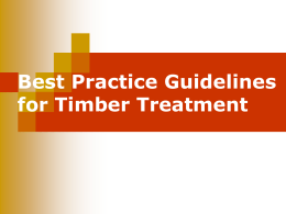 Best Practice Guidelines for Timber Treatment