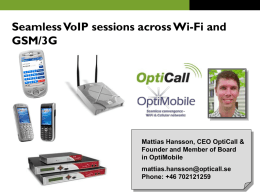Seamless VoIP sessions across Wi