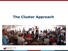 The Cluster Approach 1.5