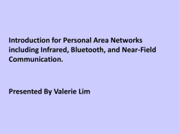 Personal Area Networks (PAN)