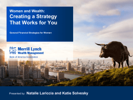 Women and Wealth: Creating a Strategy that Works for You