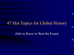 47 Hot Topics for Global History