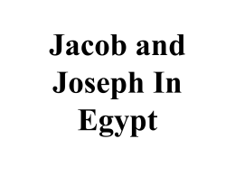 Jacob and Joseph In Egypt
