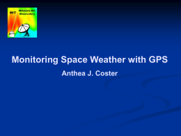 GPS Space Weather - MIT Haystack Observatory