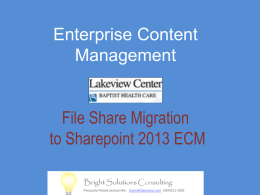 Enterprise Content Management for SharePoint 2013