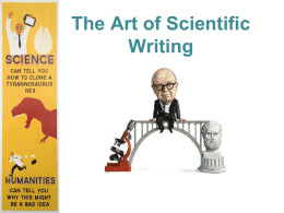 The Science of Scientific Writing