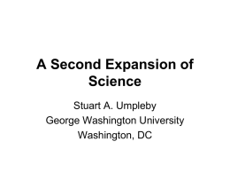 A Second Expansion of Science