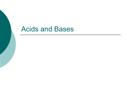 Acids and Bases (introduction)