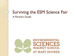 ESM Science Fair 101