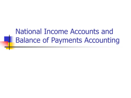 National Income Accounts and Balance of Payments Accounting