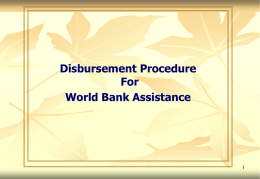 World Bank - Ministry of Finance (DE A )