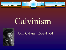 CALVINISM - Add To Your Learning