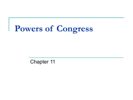 Powers of Congress - Golden Valley High School