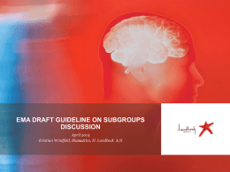 EMA draft guideline on subgroupsdiscussion