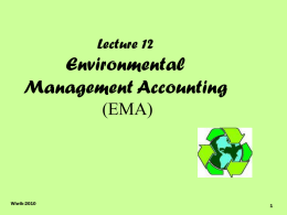 Environmental Management Accounting (EMA):