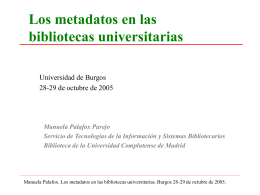 Metadatos - Universidad Complutense de Madrid