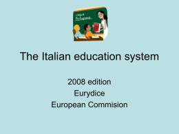 The Italian education system