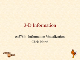 3-D Information - Visual analytics