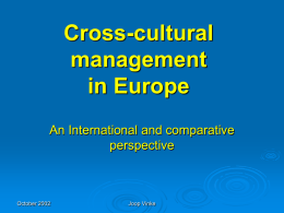 Cross-cultural management in Europe - Pc