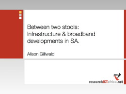 Between two stools: Infrastructure & broadband