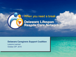 Delaware Lifespan Respite Care Network