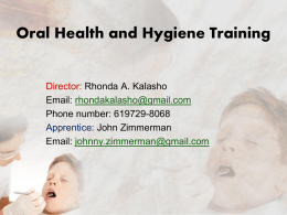 Oral Health and Hygiene Training