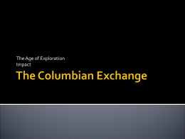 The Columbian Exchange - Edmond Public Schools