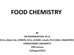 FOOD CHEMISTRY - Genome Discovery