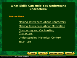 How Can You Understand a Character?