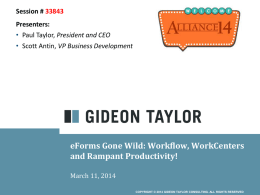 Slide Show Title - Gideon Taylor Consulting