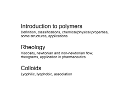 Introduction to polymers