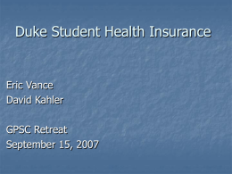 Duke Student Health Insurance