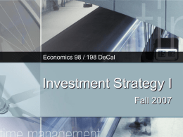 Investment Strategy I - Open Computing Facility