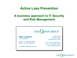 Active Loss prevention - IT Security and Risk Management