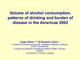 Alcohol-attributable deaths in 2002 by disease and region