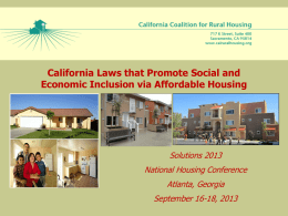 California Laws that Promote Social and Economic Inclusion