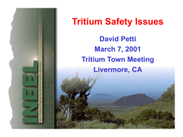 Tritium Safety Issues - University of California, San Diego