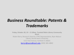 Business Roundtable: Patents & Trademarks