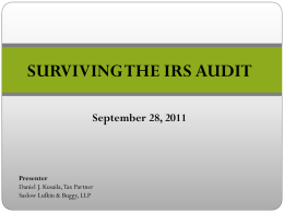 When the IRS Knocks August 2011