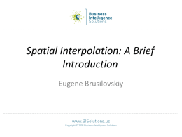 A Brief Introduction to Spatial Interpolation