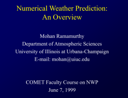 What is Numerical Weather Prediction?